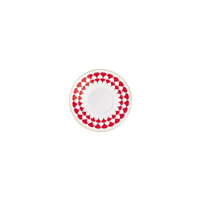 Hermia Juego de Tazas de Café Peyda - Rojo, Blanco y Dorado, 4 Piezas Hermia Juego de Tazas de Café Peyda - Rojo, Blanco y Dorado, 4 Piezas